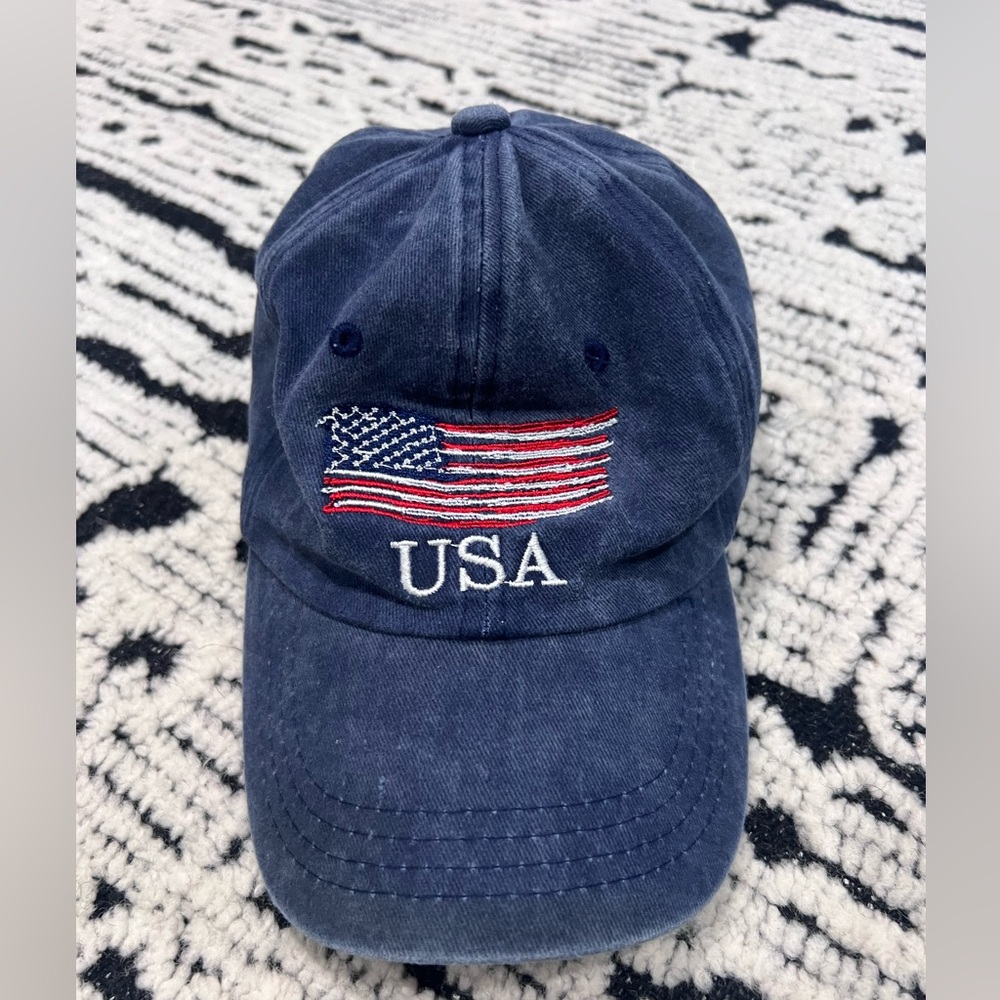 Navy USA Flag Cap
